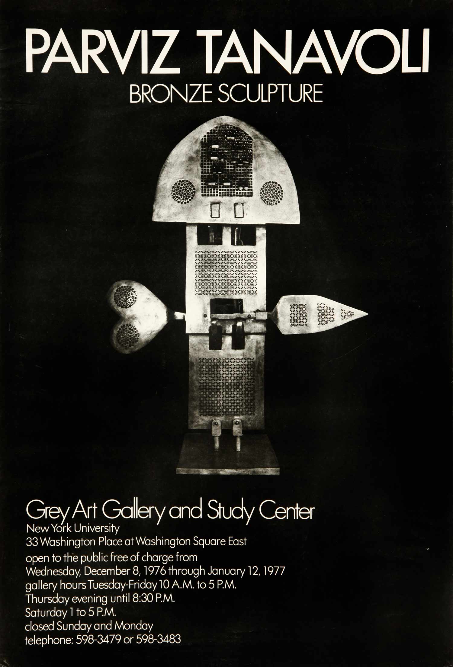 "Parviz Tanavoli Bronze Sculpture"