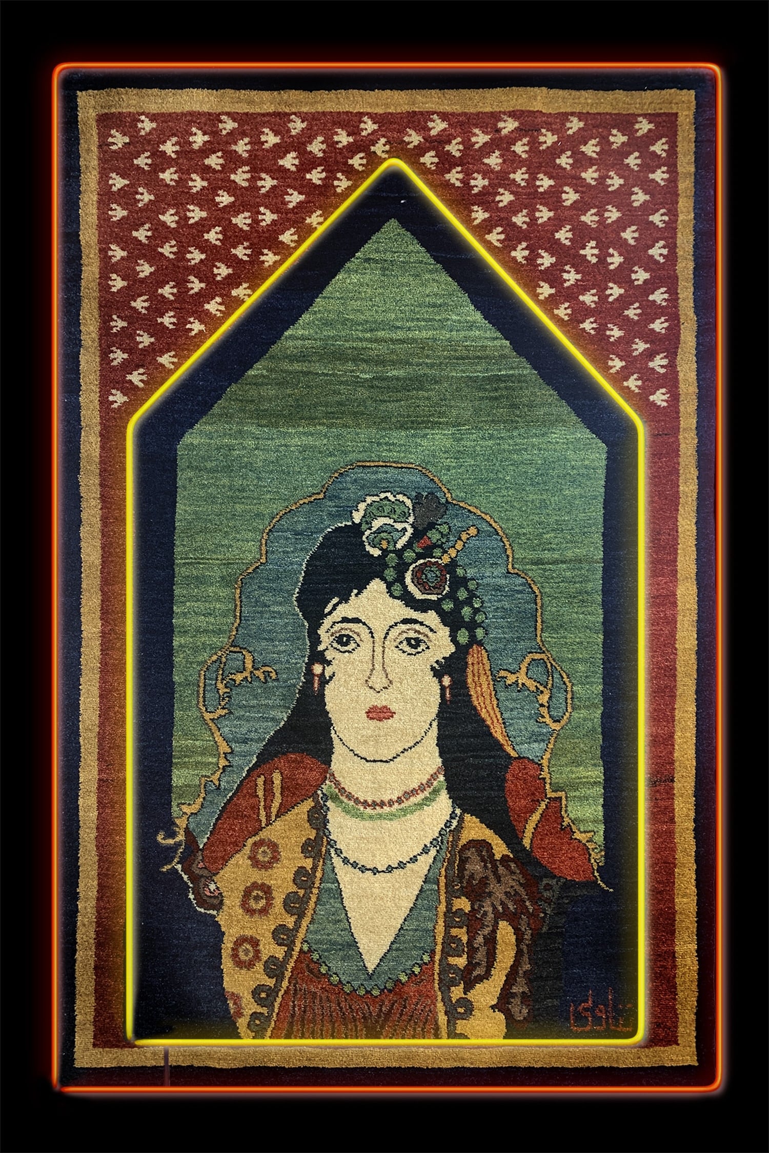 Farangi Woman on Carpet