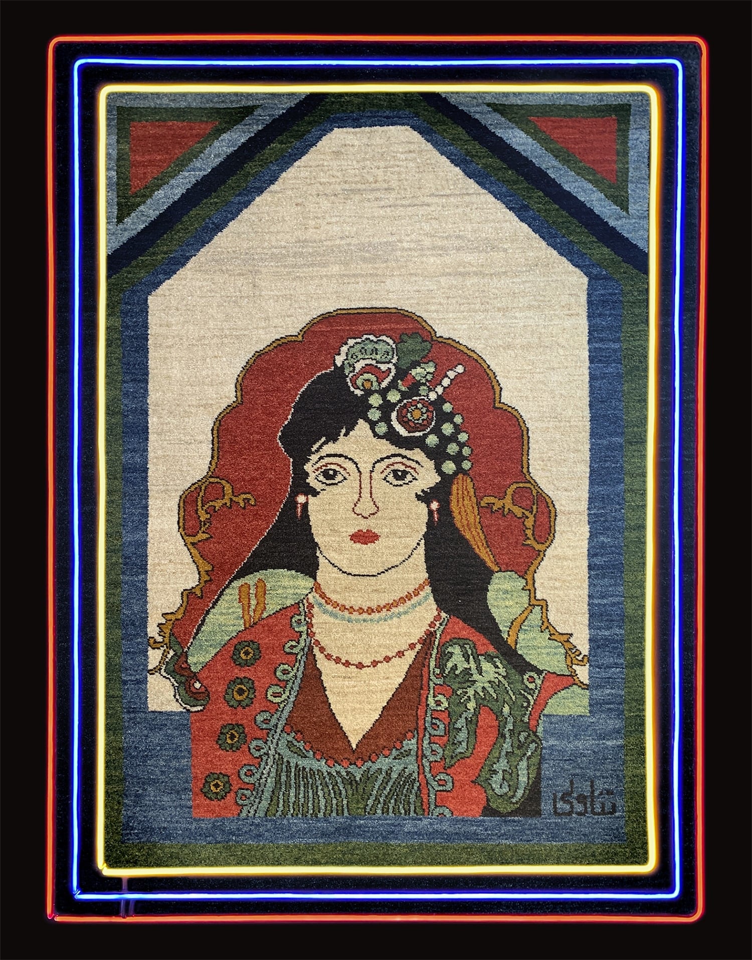 Farangi Woman on Carpet