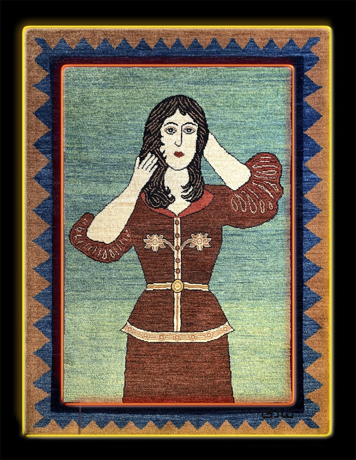 Farangi Woman on Carpet