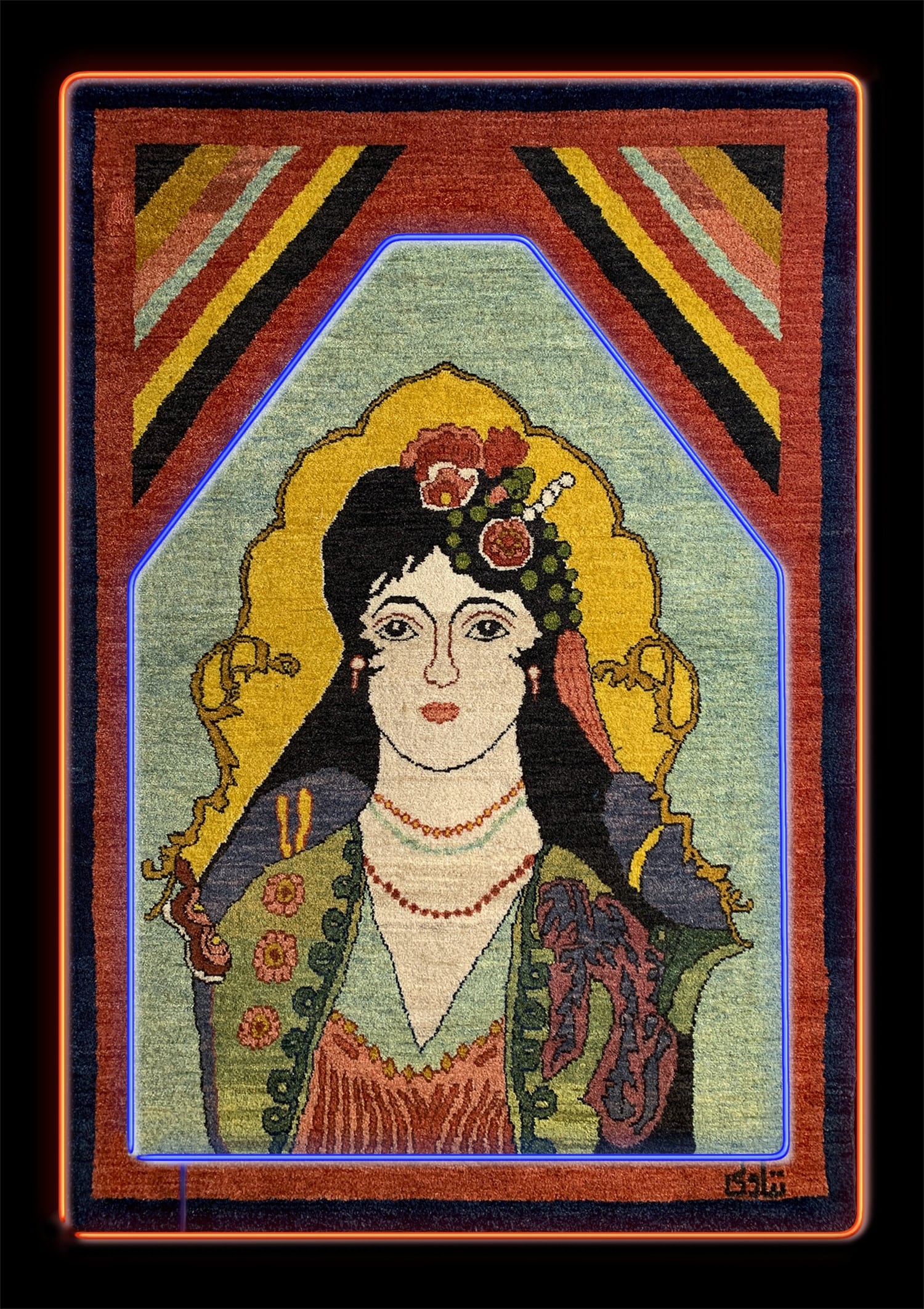 Farangi Woman on Carpet