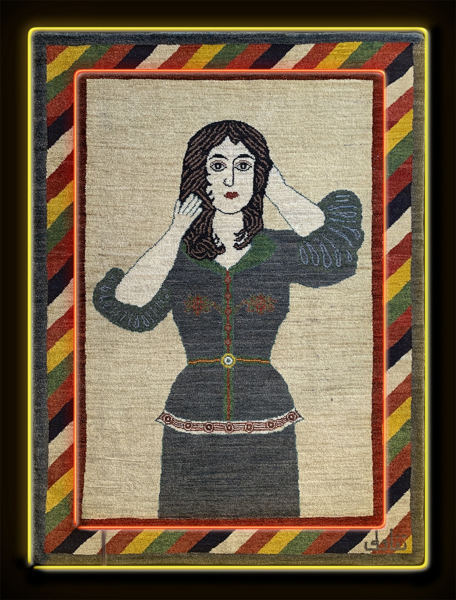 Farangi Woman on Carpet